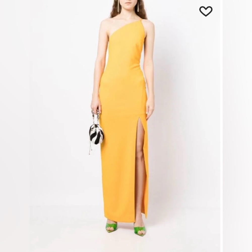Solace London Petch Dress - One Shoulder Crepe Gown
